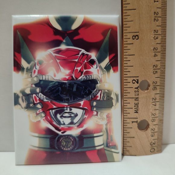 Power Rangers Red Ranger Fridge Magnet Official Hasbro Collectible Home Decor - Picture 2 of 2